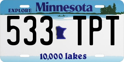 MN license plate 533TPT
