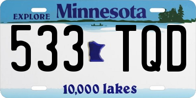 MN license plate 533TQD