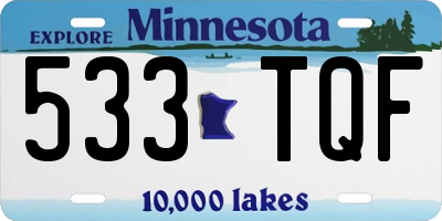 MN license plate 533TQF