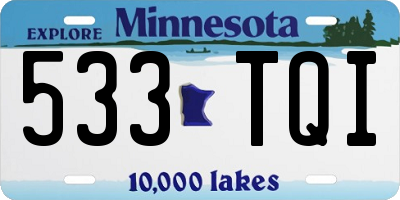 MN license plate 533TQI