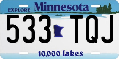 MN license plate 533TQJ