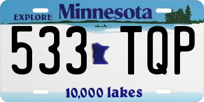 MN license plate 533TQP