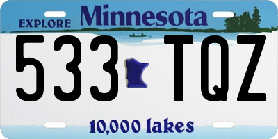MN license plate 533TQZ