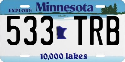 MN license plate 533TRB