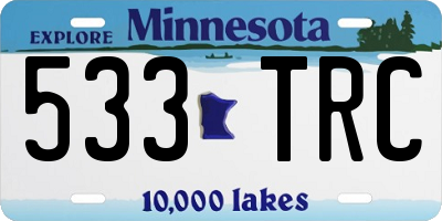 MN license plate 533TRC