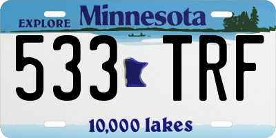 MN license plate 533TRF