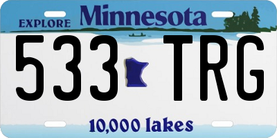 MN license plate 533TRG