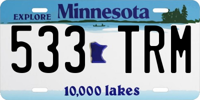 MN license plate 533TRM