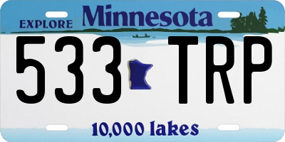 MN license plate 533TRP