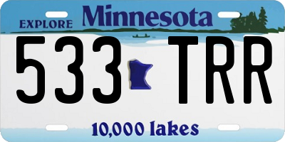 MN license plate 533TRR