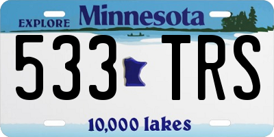 MN license plate 533TRS