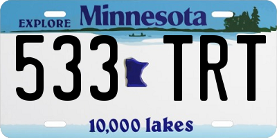 MN license plate 533TRT