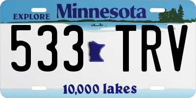 MN license plate 533TRV