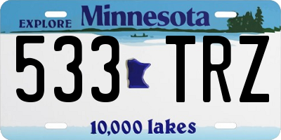 MN license plate 533TRZ
