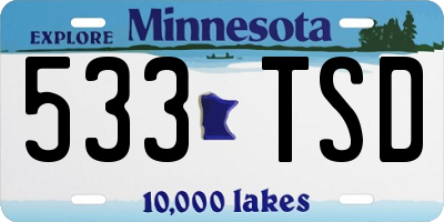 MN license plate 533TSD