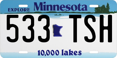 MN license plate 533TSH