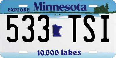MN license plate 533TSI