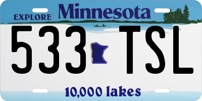 MN license plate 533TSL