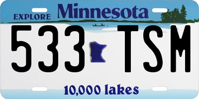 MN license plate 533TSM