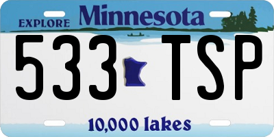 MN license plate 533TSP