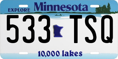 MN license plate 533TSQ