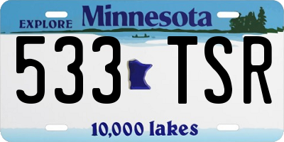 MN license plate 533TSR