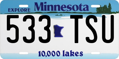 MN license plate 533TSU