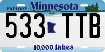 MN license plate 533TTB