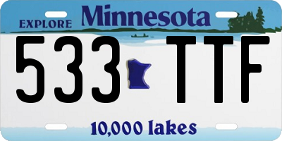 MN license plate 533TTF