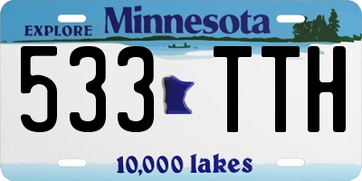 MN license plate 533TTH