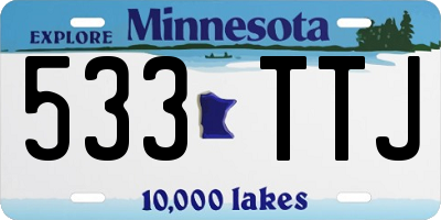 MN license plate 533TTJ