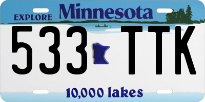 MN license plate 533TTK