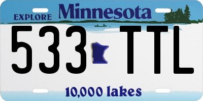 MN license plate 533TTL