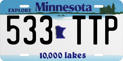 MN license plate 533TTP