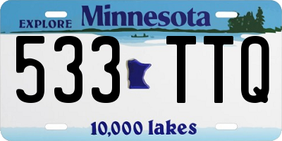 MN license plate 533TTQ