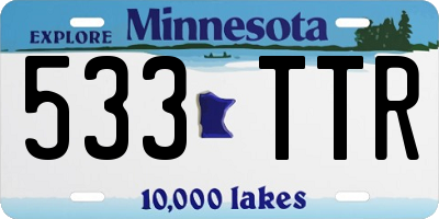 MN license plate 533TTR