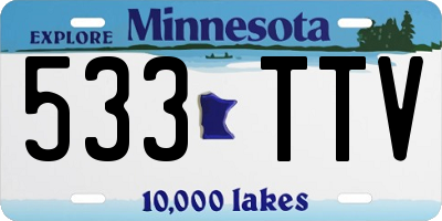 MN license plate 533TTV