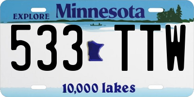 MN license plate 533TTW