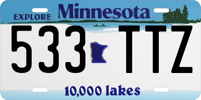 MN license plate 533TTZ