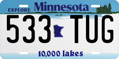 MN license plate 533TUG