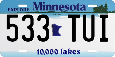 MN license plate 533TUI