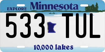 MN license plate 533TUL