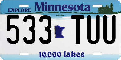 MN license plate 533TUU