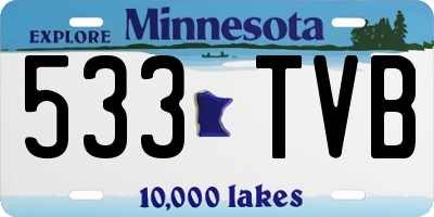 MN license plate 533TVB