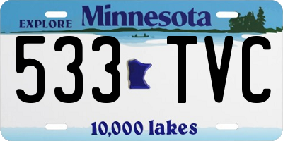 MN license plate 533TVC