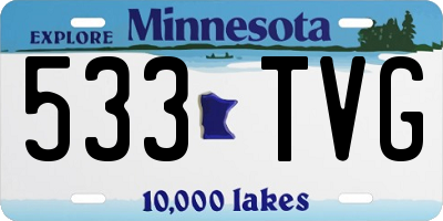 MN license plate 533TVG