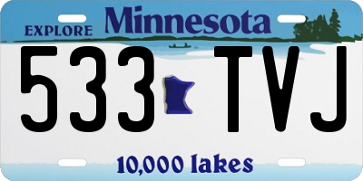 MN license plate 533TVJ