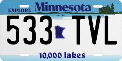 MN license plate 533TVL