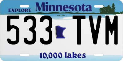 MN license plate 533TVM