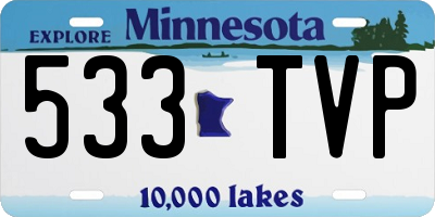 MN license plate 533TVP